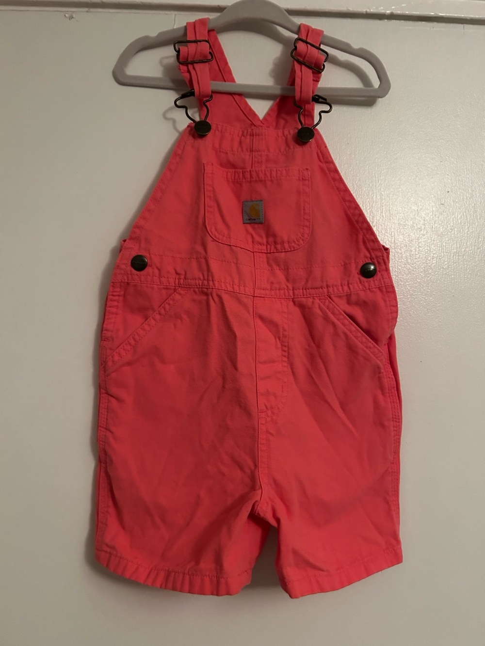 Carhartt Kids' Pink Short Overalls | 3T